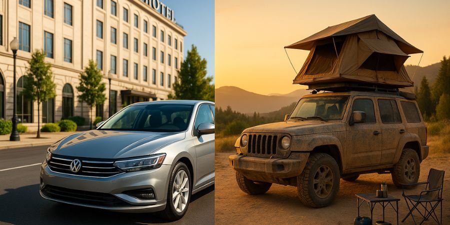Comparativa entre un road trip en carretera y un viaje overlanding por caminos de tierra 