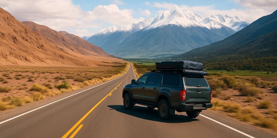 carretera de Chile conectando el desierto del norte con los paisajes del sur, típica de un viaje Overland 4x4 Chile